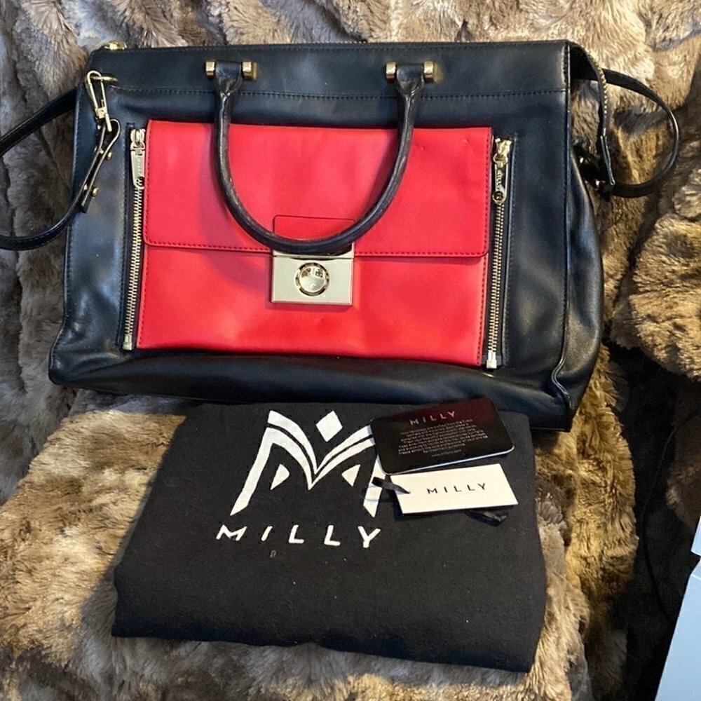 MILLY leather satchel